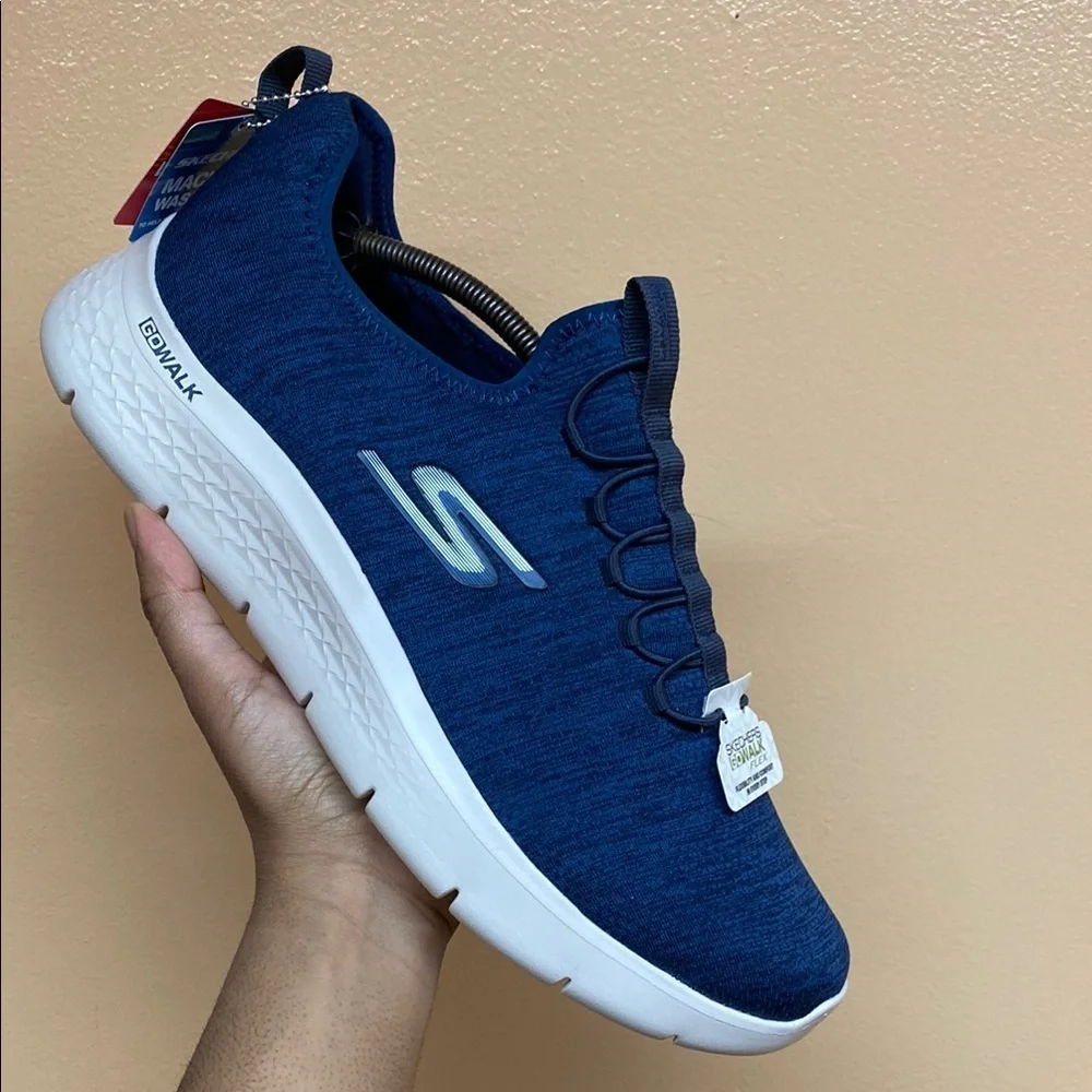 Skechers Go Walk Flex Ultra Navy Blue Walking Sneakers Size 12 Extra Wide